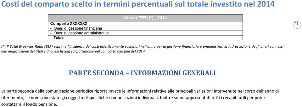 titoli e di quelli fiscali) sul patrimonio del comparto alla fine del 2014.