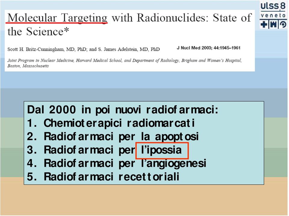 Radiofarmaci per la apoptosi 3.