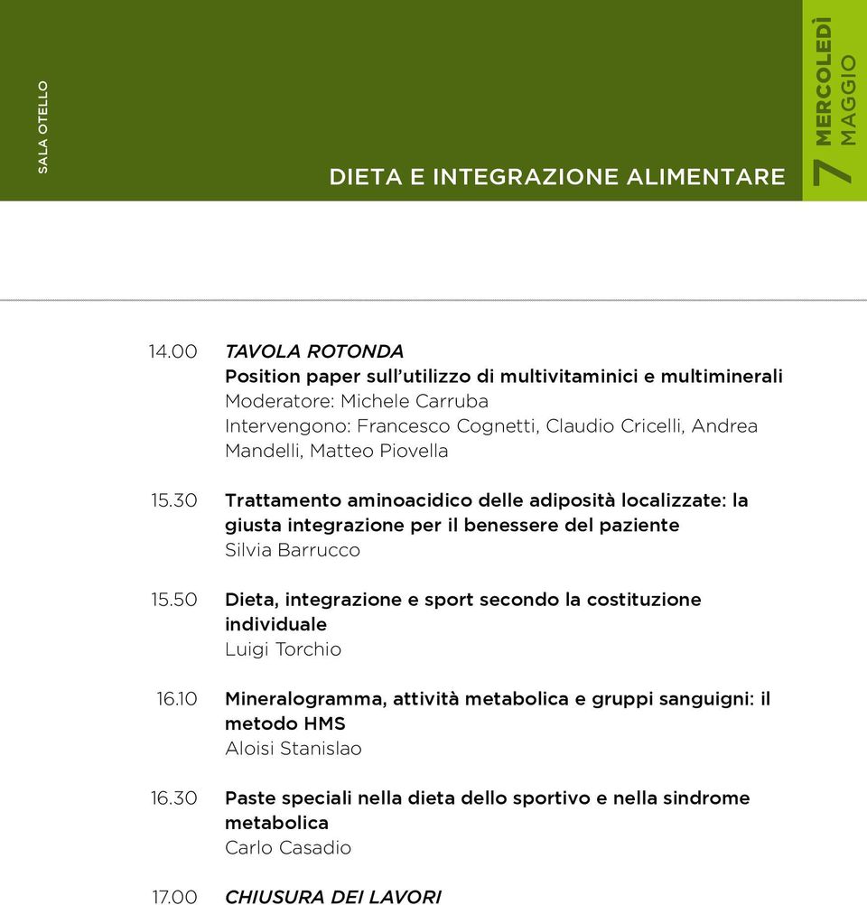 Mandelli, Matteo Piovella Trattamento aminoacidico delle adiposità localizzate: la giusta integrazione per il benessere del paziente Silvia Barrucco Dieta, integrazione e