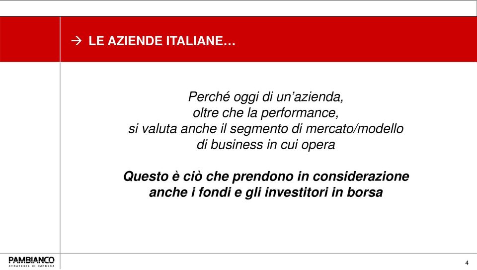 mercato/modello di business in cui opera Questo è ciò che