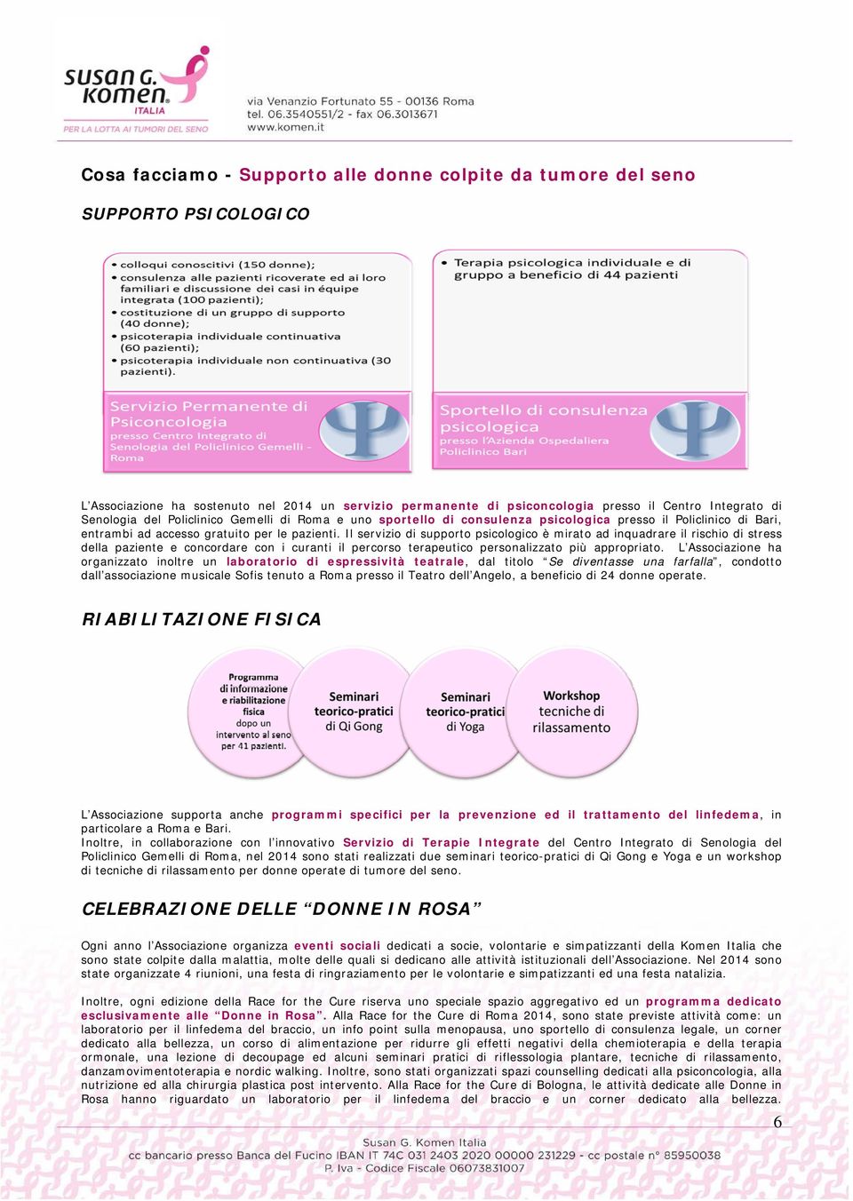 Il servizio di supporto psicologico è mirato ad inquadrare il rischio di stress della paziente e concordare con i curanti il percorso terapeutico personalizzato più appropriato.