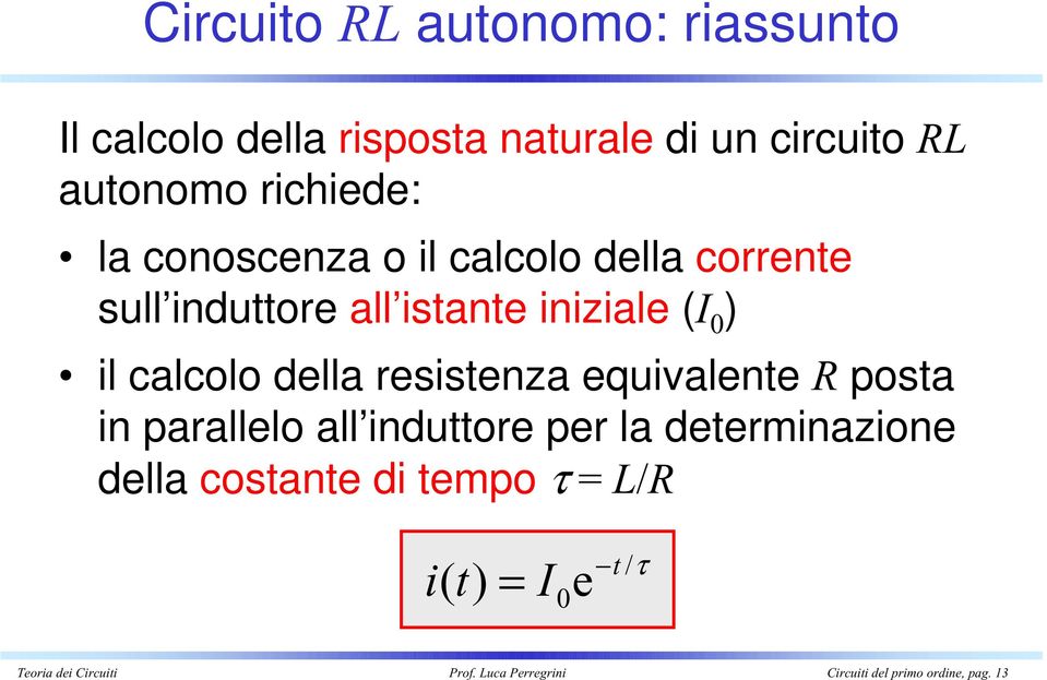 calcolo della resisenza equialene posa in parallelo all induore per la deerminazione della