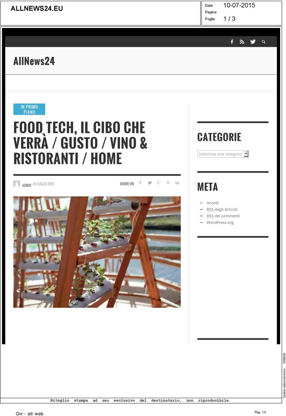 VERRÀ / GUSTO / VINO & RISTORANTI / HOME CATEGORIE Seleziona