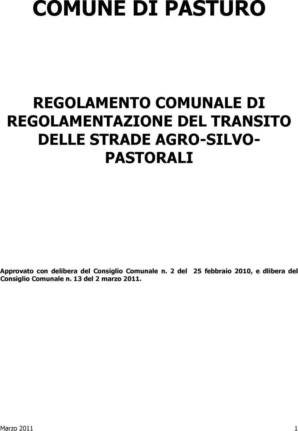 delibera del Consiglio Comunale n.