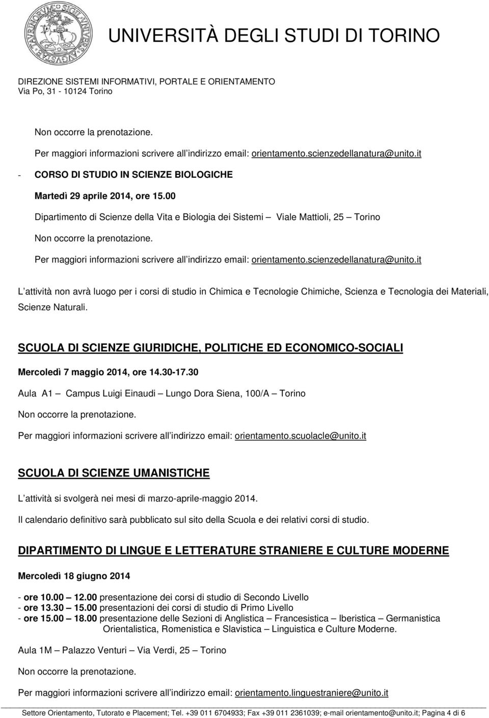 Materiali, Scienze Naturali. SCUOLA DI SCIENZE GIURIDICHE, POLITICHE ED ECONOMICO-SOCIALI Mercoledì 7 maggio 2014, ore 14.30-17.
