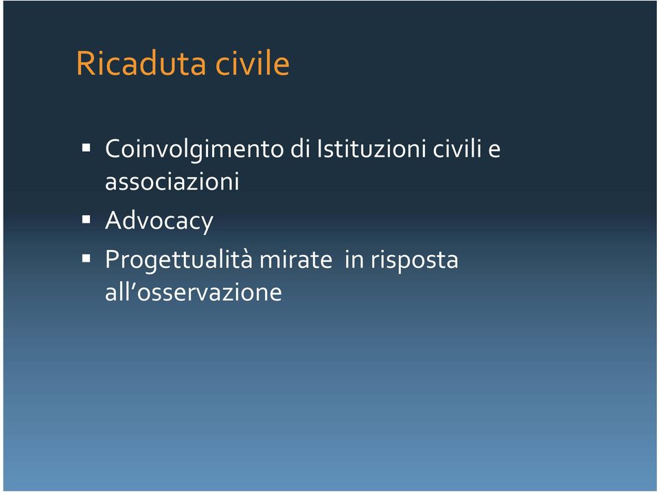 associazioni Advocacy