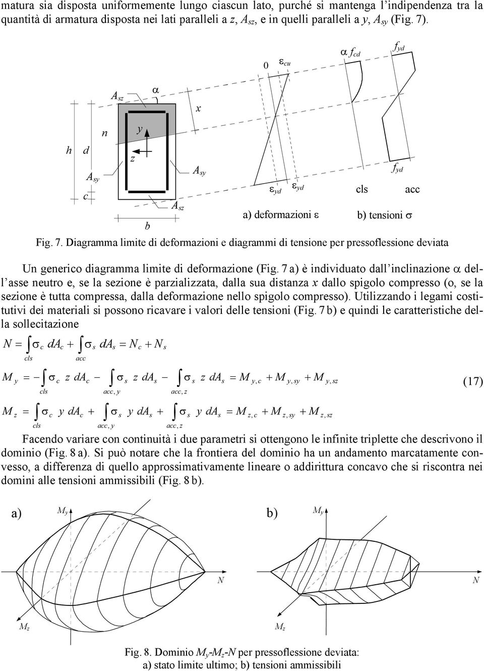 Diagramma limite di deormazioi e diagrammi di teioe per preoleioe deviata U geerico diagramma limite di deormazioe (Fig.