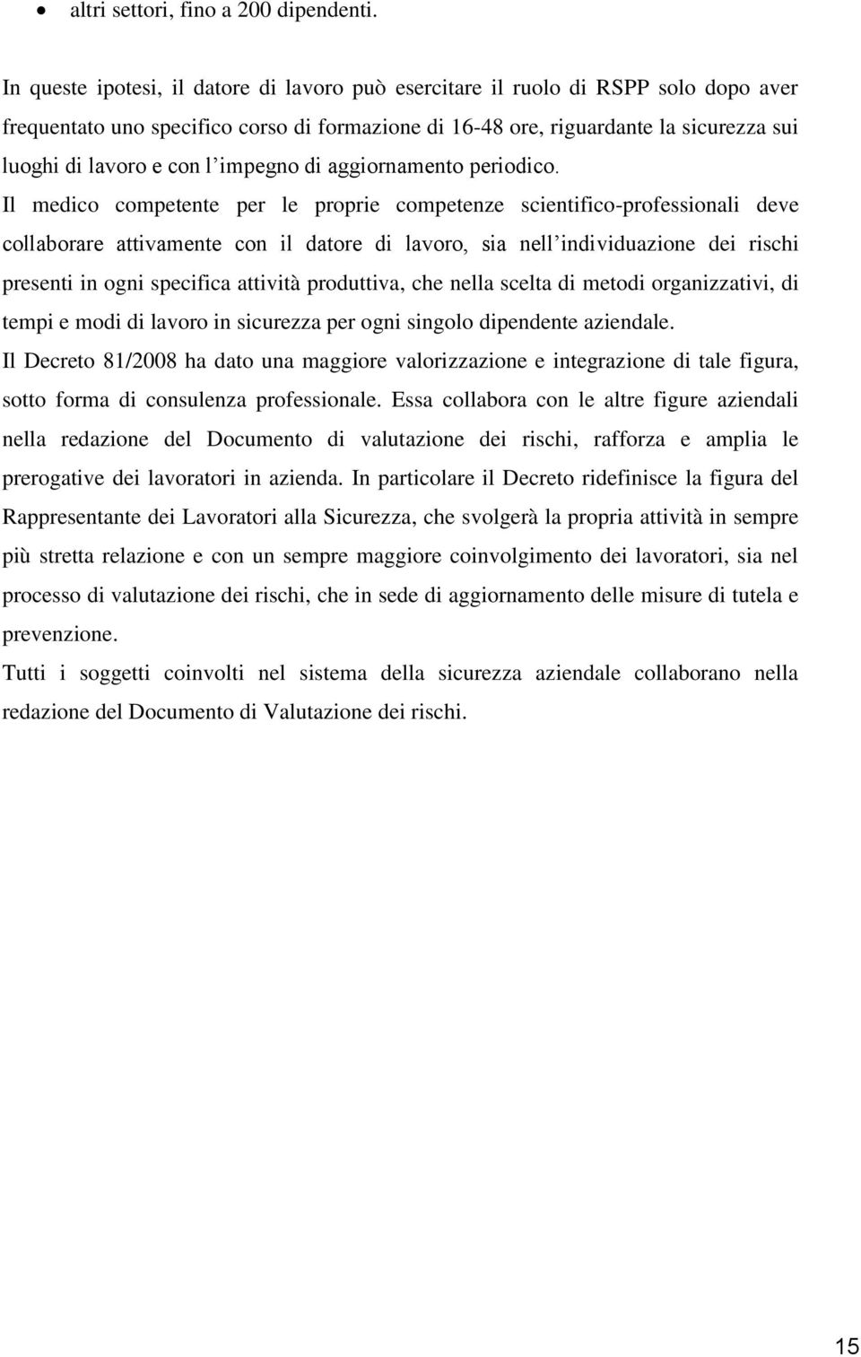 impegno di aggiornamento periodico.