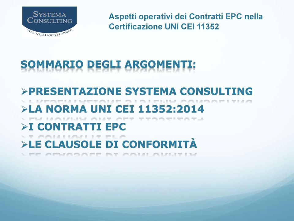 CONSULTING LA NORMA UNI CEI