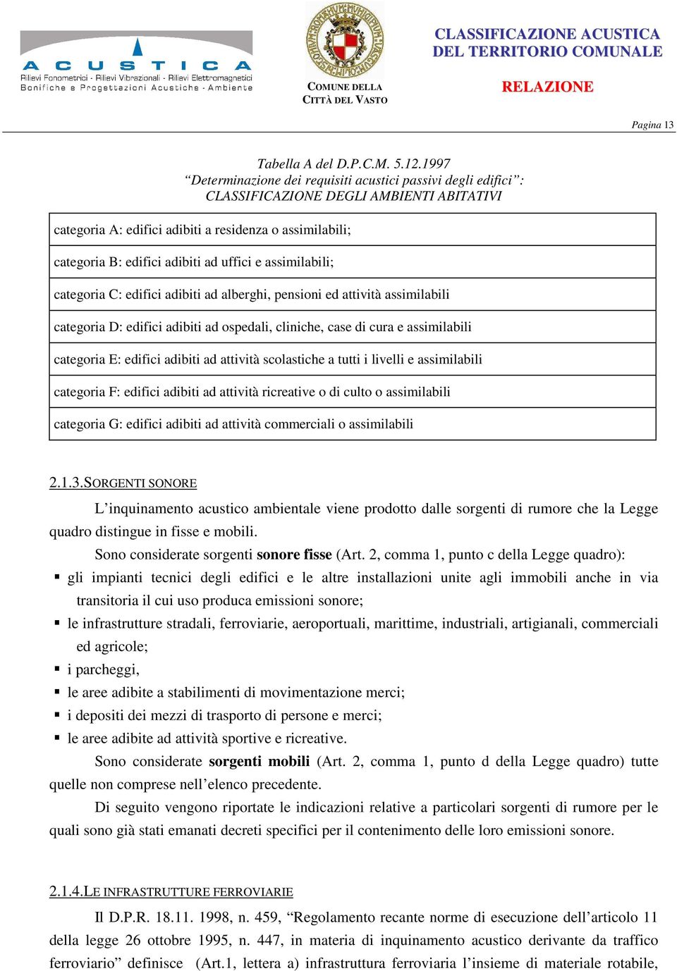 uffici e assimilabili; categoria C: edifici adibiti ad alberghi, pensioni ed attività assimilabili categoria D: edifici adibiti ad ospedali, cliniche, case di cura e assimilabili categoria E: edifici