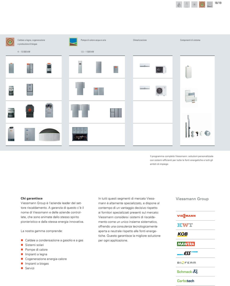A garanzia di questo c è il nome di Viessmann e delle aziende controllate, che sono animate dallo stesso spirito pionieristico e dalla stessa energia innovativa.