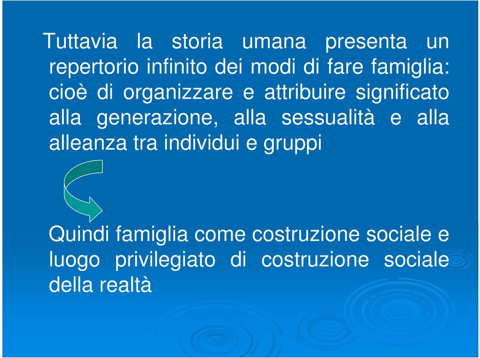 alla sessualità e alla alleanza tra individui e gruppi Quindi famiglia