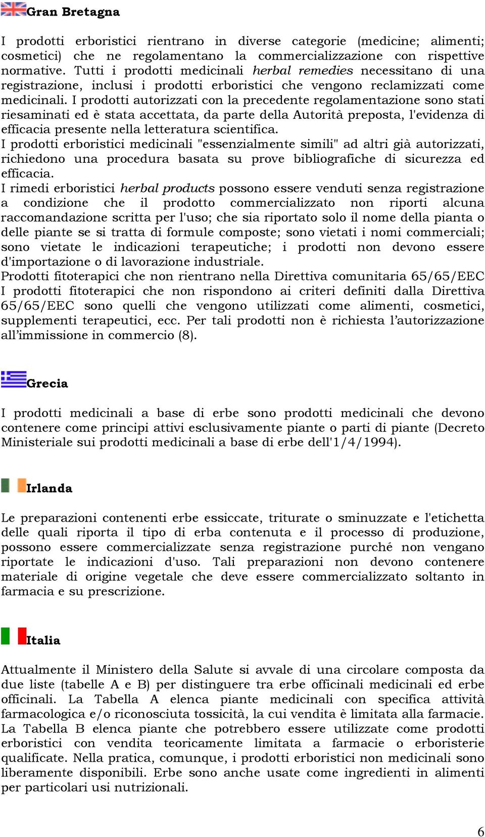 I prodotti autorizzati con la precedente regolamentazione sono stati riesaminati ed è stata accettata, da parte della Autorità preposta, l'evidenza di efficacia presente nella letteratura scientifica.