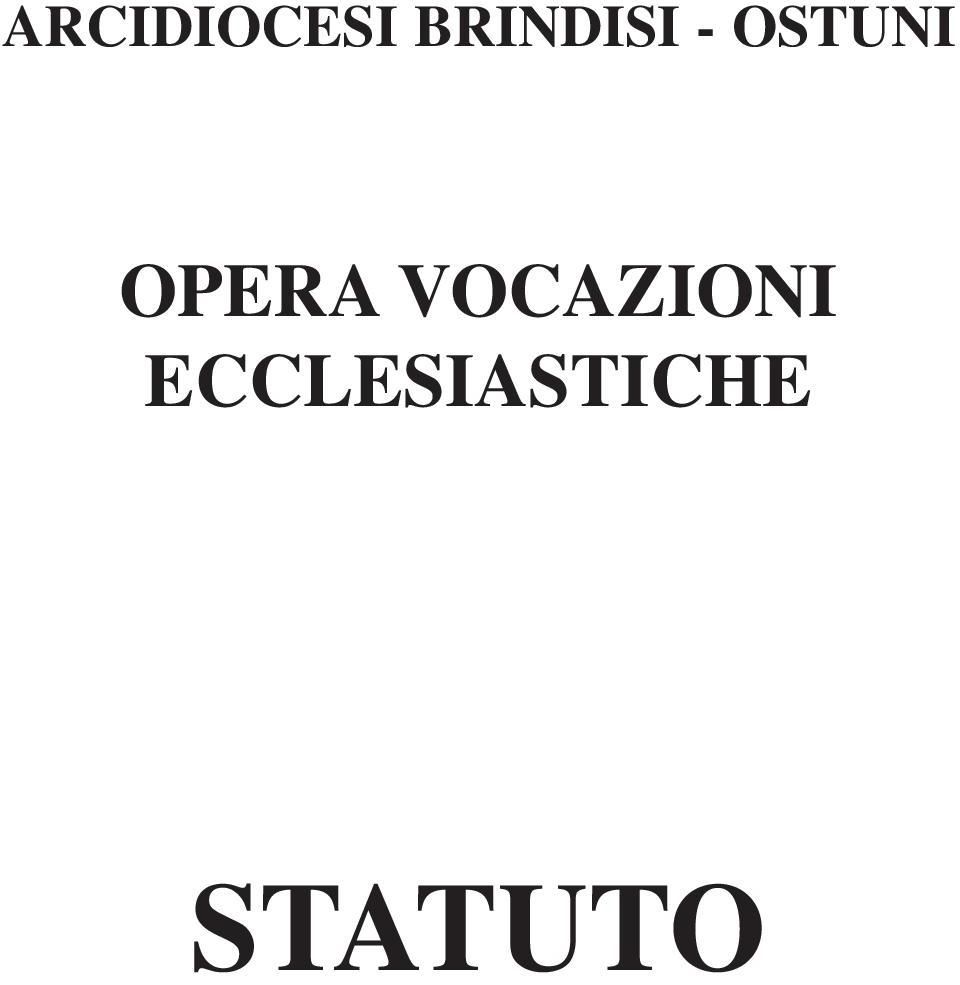 OPERA VOCAZIONI