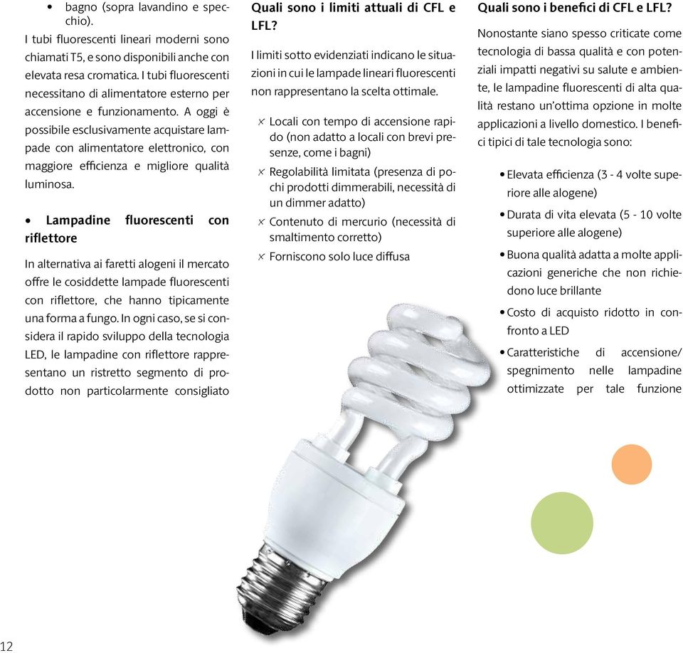 A oggi è possibile esclusivamente acquistare lampade con alimentatore elettronico, con maggiore efficienza e migliore qualità luminosa.