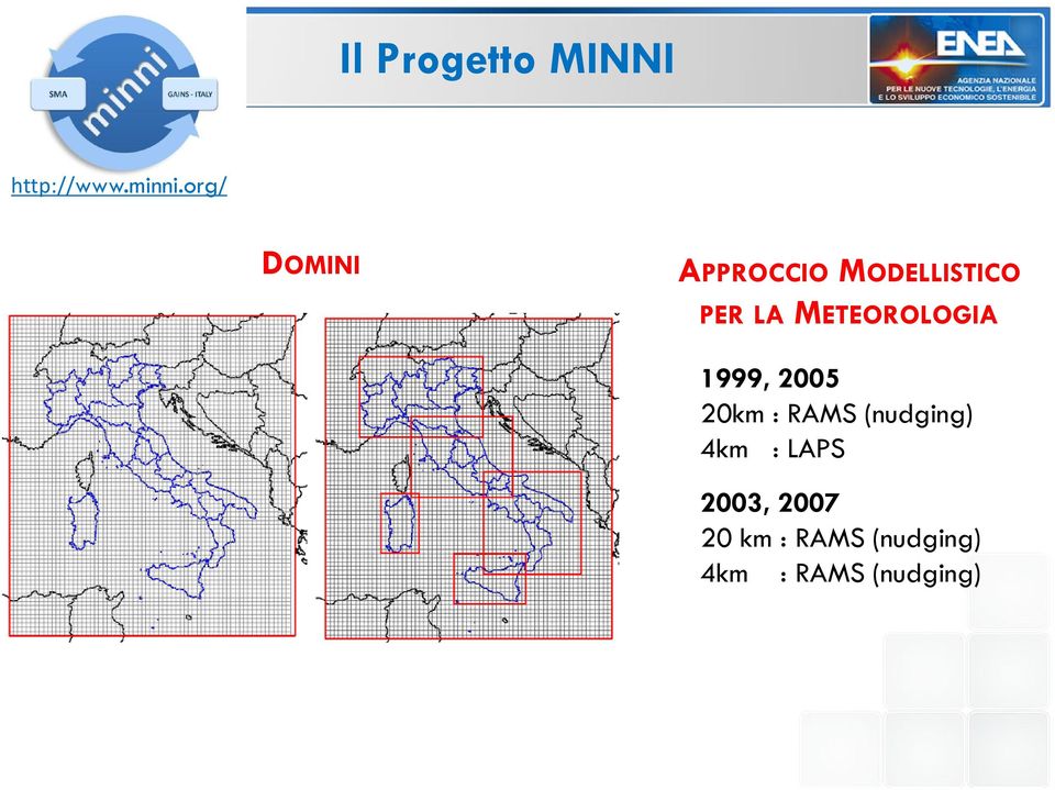 METEOROLOGIA 1999, 25 2km : RAMS (nudging)