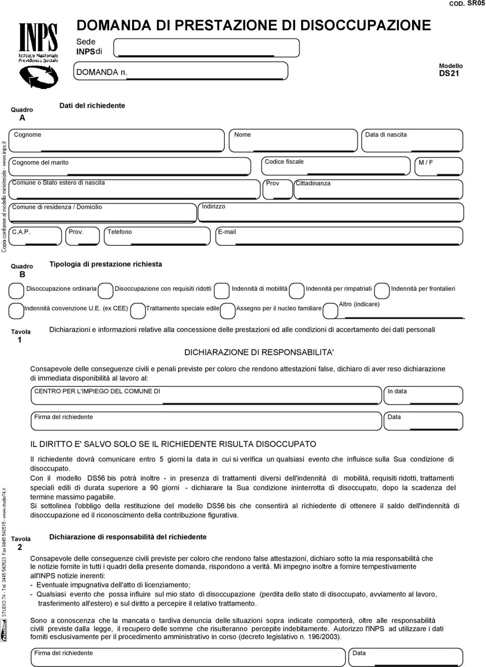 Cittadinanza Comune di residenza / Domicilio Indirizzo C.A.P. Prov.