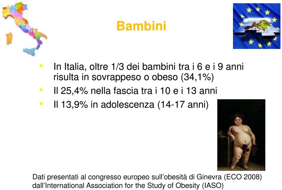 13,9% in adolescenza (14-17 anni) Dati presentati al congresso europeo sull