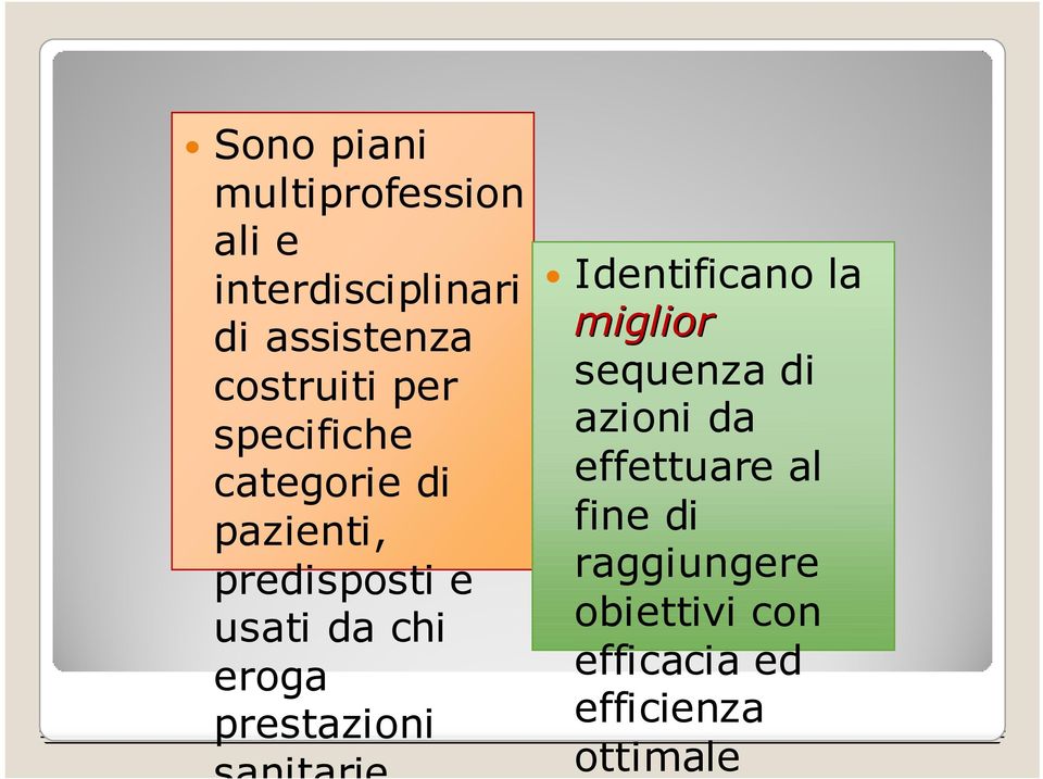 chi eroga prestazioni sanitarie Identificano la miglior sequenza di