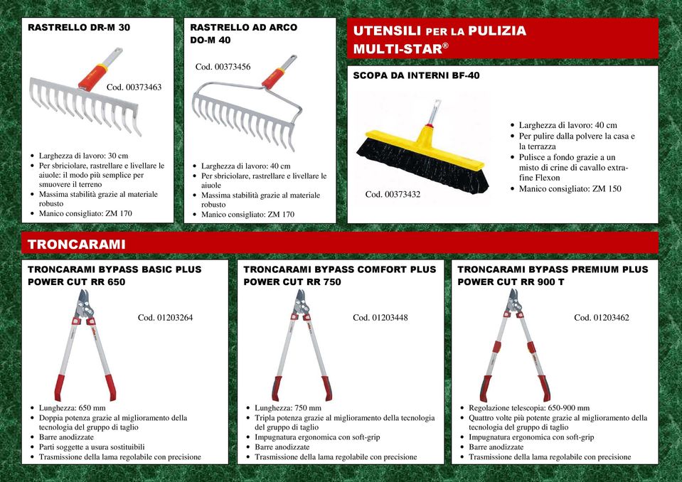 stabilità grazie al materiale robusto Manico consigliato: ZM 170 Larghezza di lavoro: 40 cm Per sbriciolare, rastrellare e livellare le aiuole Massima stabilità grazie al materiale robusto Manico