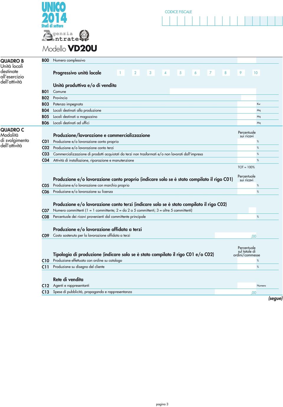 commercializzazione Produzione e/o lavorazione conto proprio Produzione e/o lavorazione conto terzi Commercializzazione di prodotti acquistati da terzi non trasformati e/o non lavorati dall'impresa