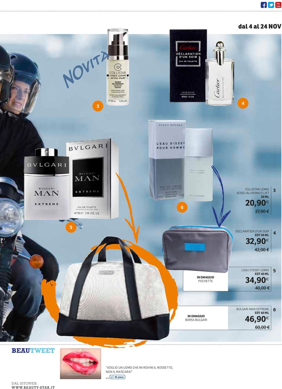 ML,90 0,00 5 borsa bulgari BULGARI MAN EXTREME EDT 60 ML 6,90 60,00 6 BEAUTwEEt