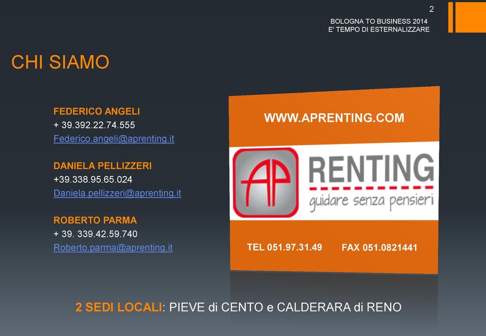 pellizzeri@aprenting.it ROBERTO PARMA + 39. 339.42.59.740 Roberto.parma@aprenting.