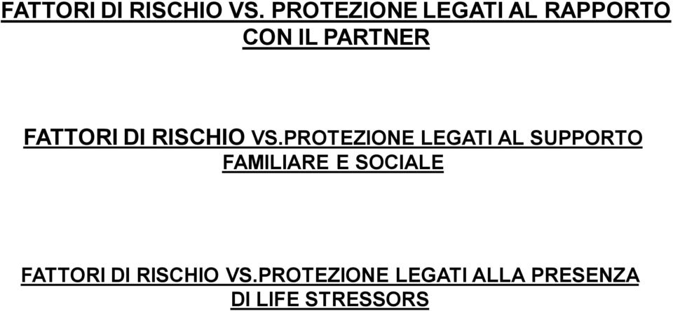 PROTEZIONE LEGATI AL SUPPORTO FAMILIARE E SOCIALE