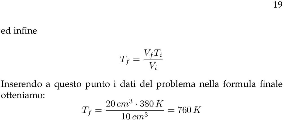 problema nella formula finale