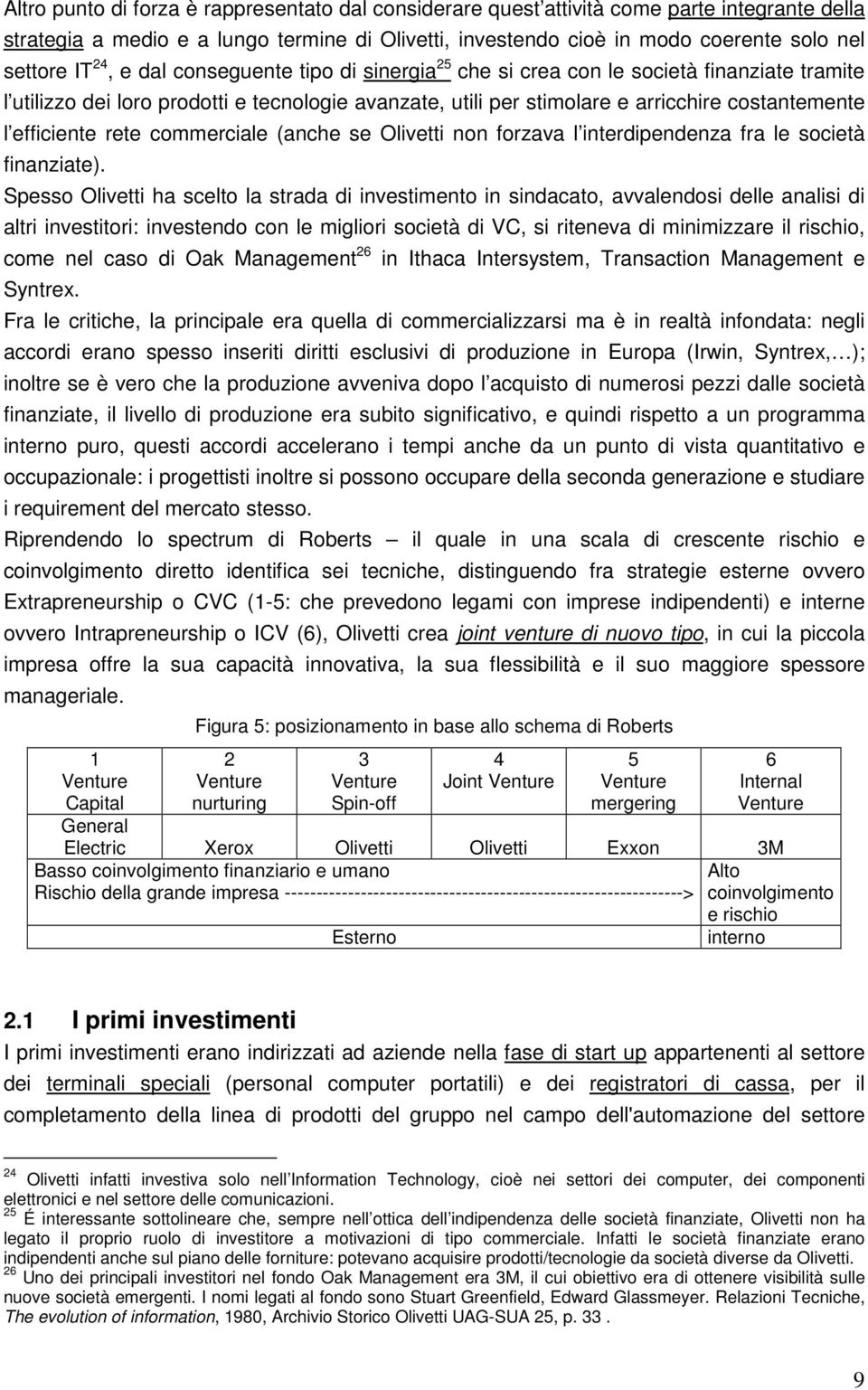 rete commerciale (anche se Olivetti non forzava l interdipendenza fra le società finanziate).