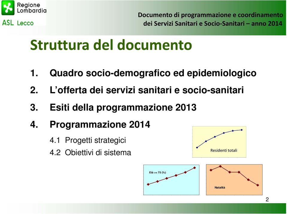 L offerta dei servizi sanitari e socio-sanitari 3.