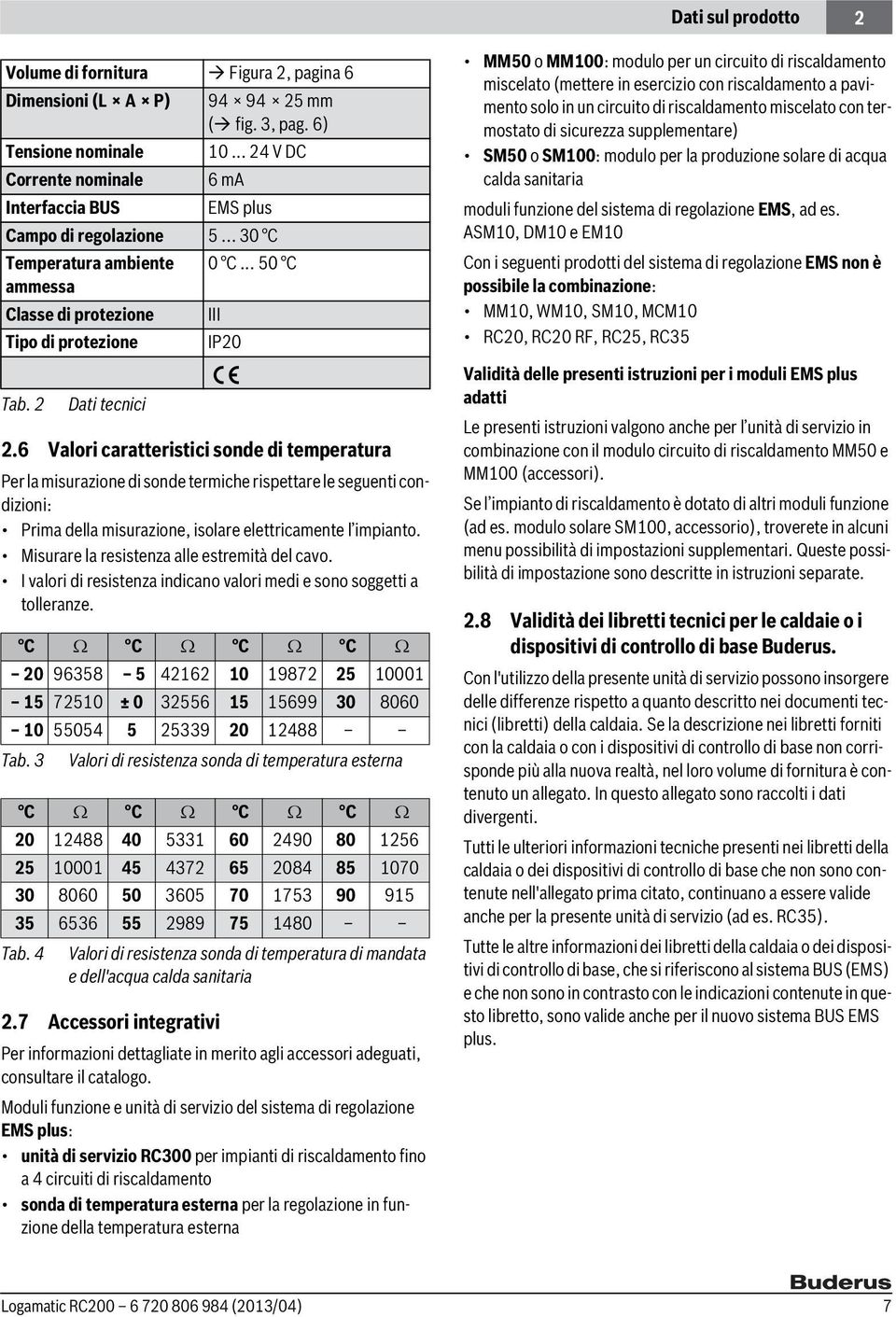 6 Valori caratteristici sonde di temperatura III IP20 Per la misurazione di sonde termiche rispettare le seguenti condizioni: Prima della misurazione, isolare elettricamente l impianto.