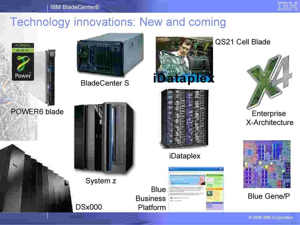 blade Enterprise X-Architecture idataplex