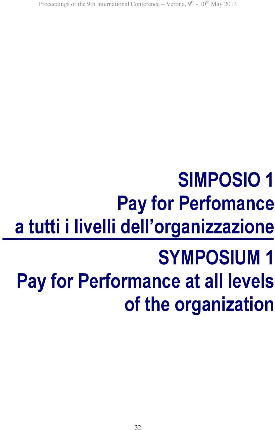 Perfomance a tutti i livelli dell organizzazione