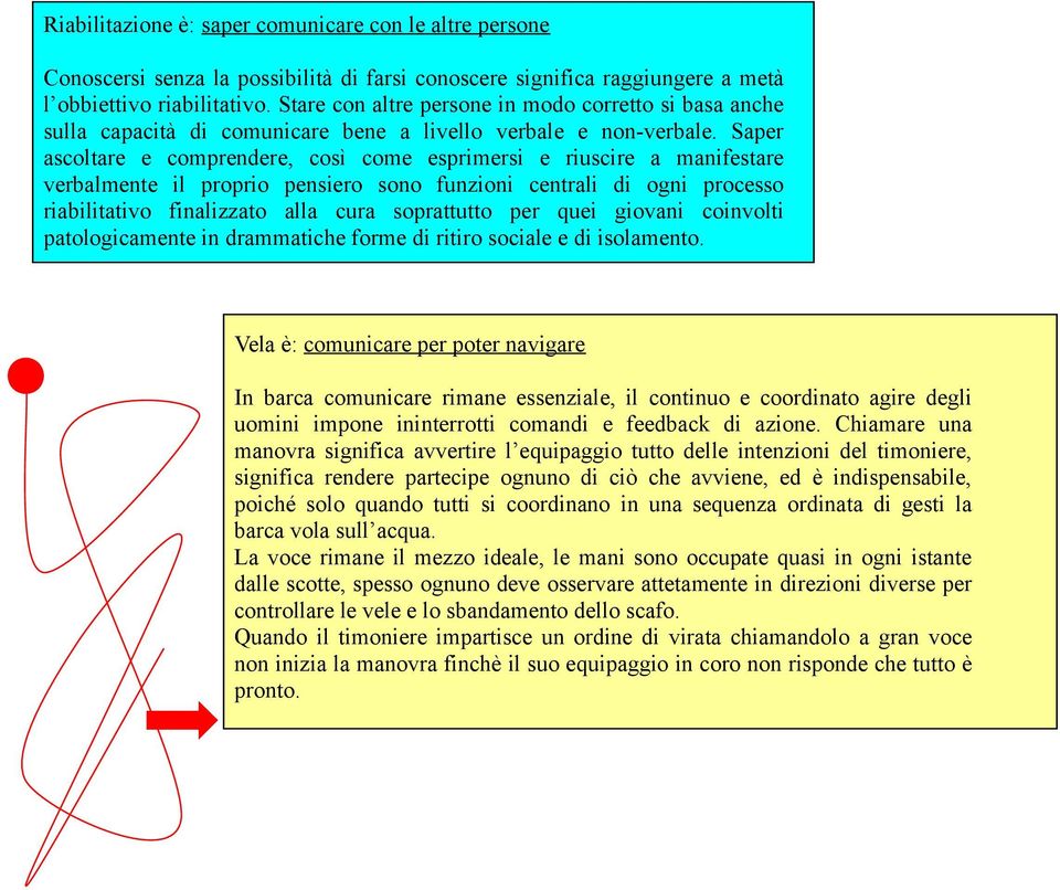 Saper ascoltare e comprendere, così come esprimersi e riuscire a manifestare verbalmente il proprio pensiero sono funzioni centrali di ogni processo riabilitativo finalizzato alla cura soprattutto