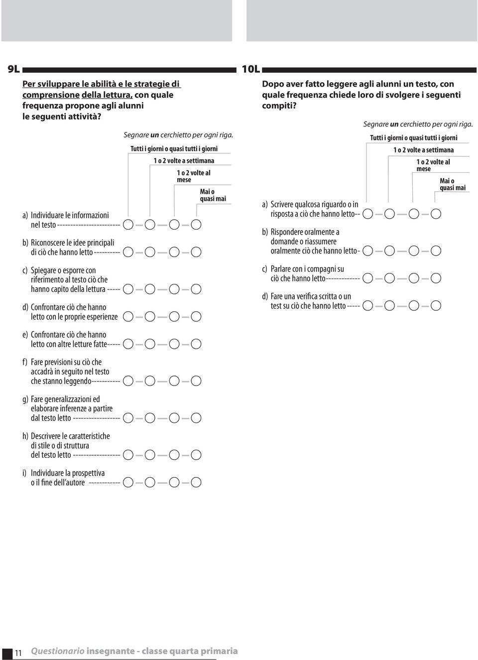 principali di ciò che hanno letto ---------- A A A A c) Spiegare o esporre con riferimento al testo ciò che hanno capito della lettura ----- A A A A d) Confrontare ciò che hanno letto con le proprie