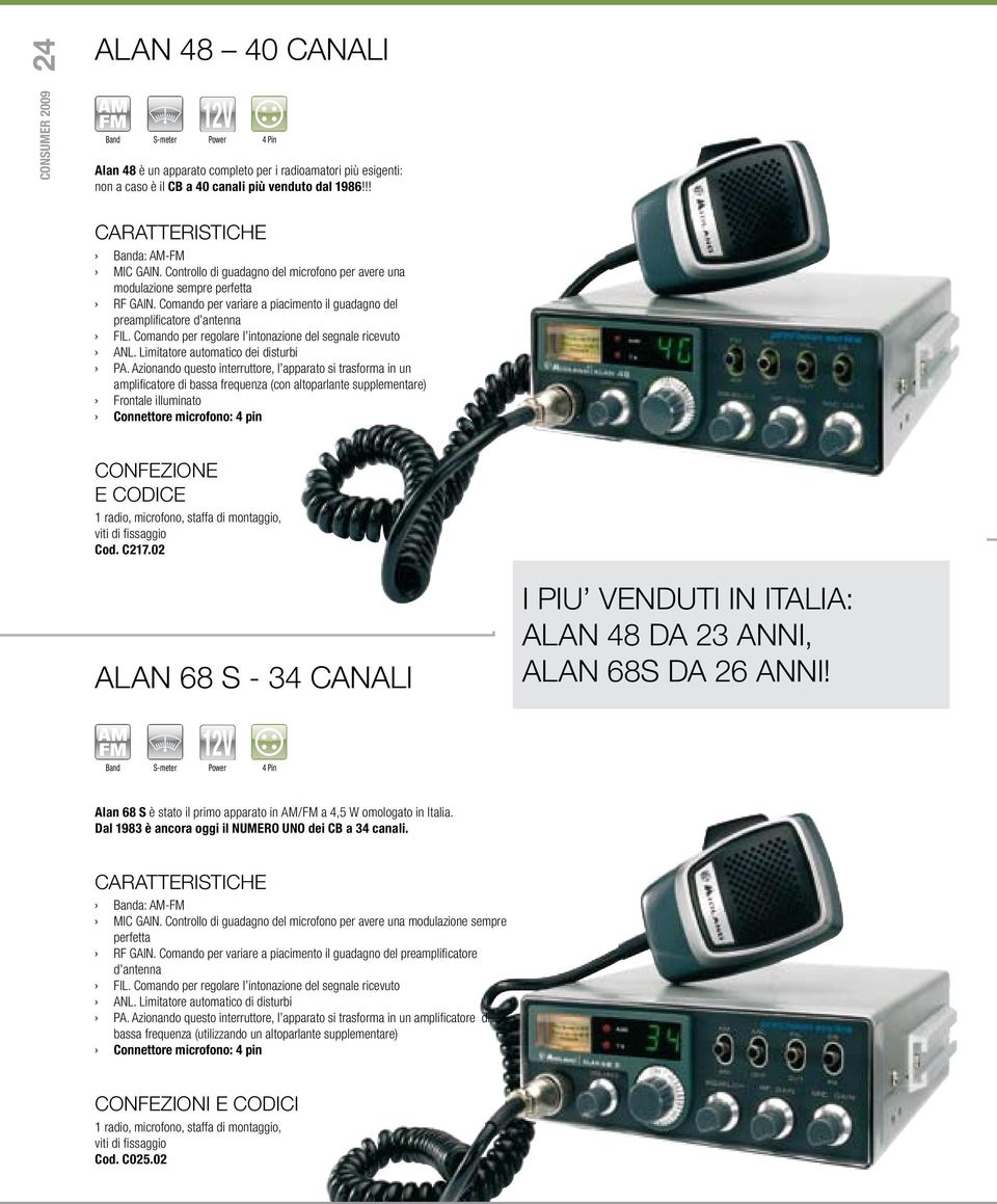 Comando per regolare l intonazione del segnale ricevuto ANL. Limitatore automatico dei disturbi PA.