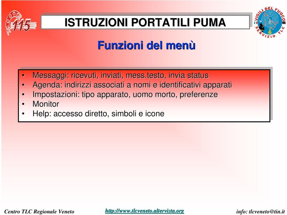 nomi e identificativi apparati Impostazioni: tipo tipo