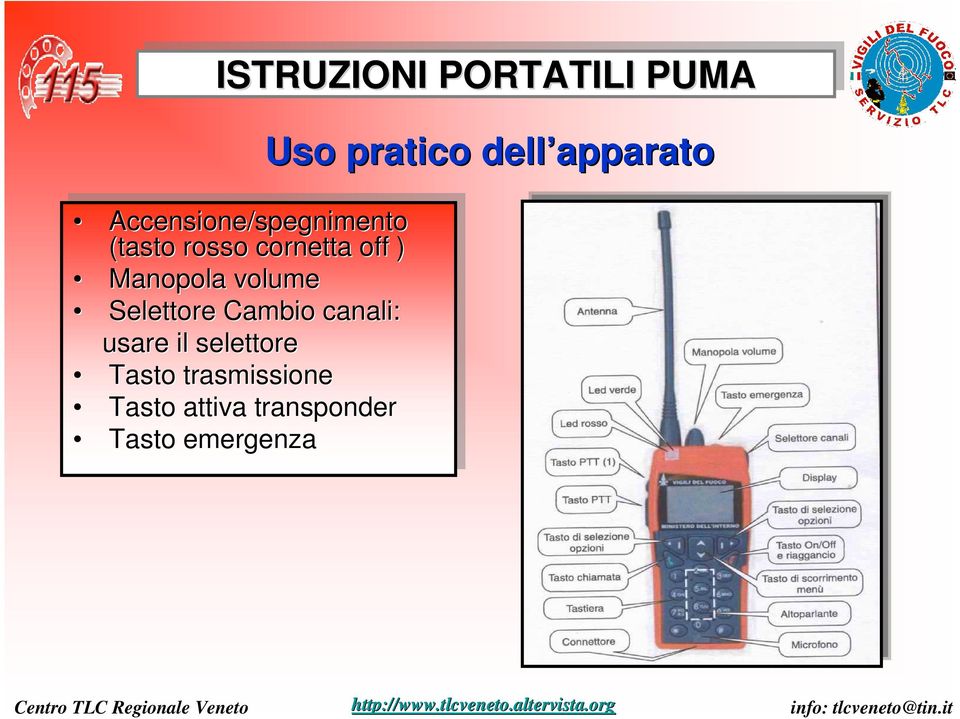 usare il il selettore Tasto trasmissione Tasto