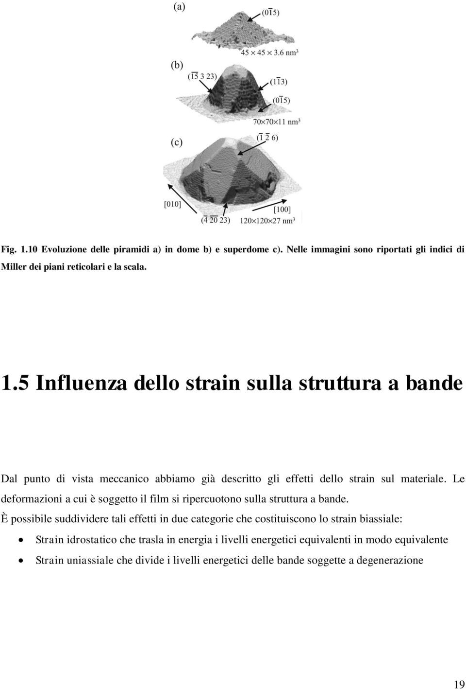 È possibile suddividere tali effetti in due categorie che costituiscono lo strain biassiale: Strain idrostatico che trasla in energia i livelli energetici