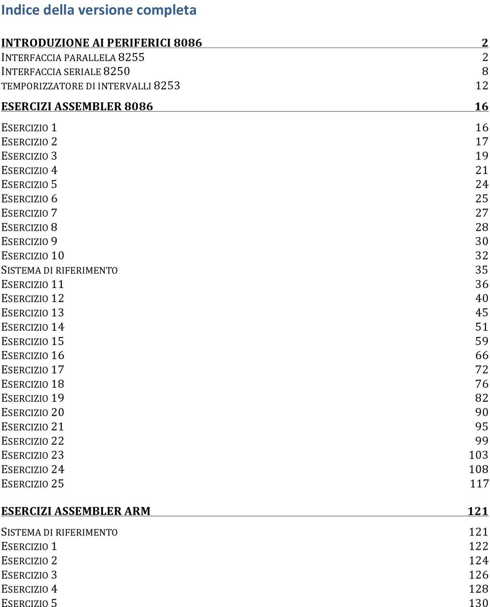 ESERCIZIO11* 36 ESERCIZIO12 40 ESERCIZIO13* 45 ESERCIZIO14 51 ESERCIZIO15* 59 ESERCIZIO16 66 ESERCIZIO17* 72 ESERCIZIO18 76 ESERCIZIO19 82 ESERCIZIO20* 90 ESERCIZIO21 95