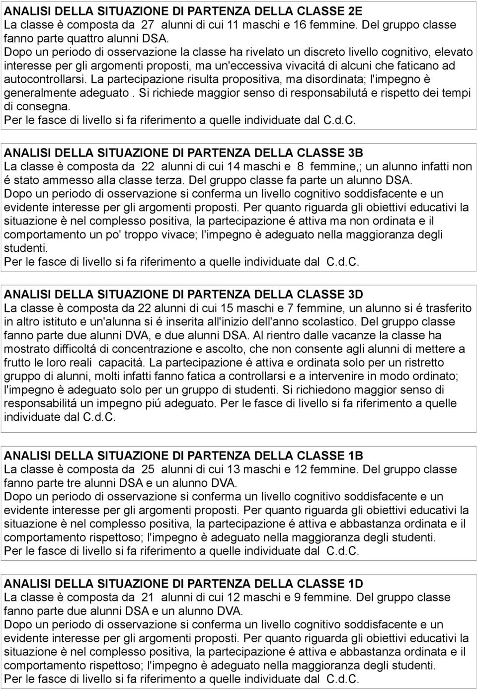 La partecipazione risulta propositiva, ma disordinata; l'impegno è generalmente adeguato. Si richiede maggior senso di responsabilutá e rispetto dei tempi di consegna.