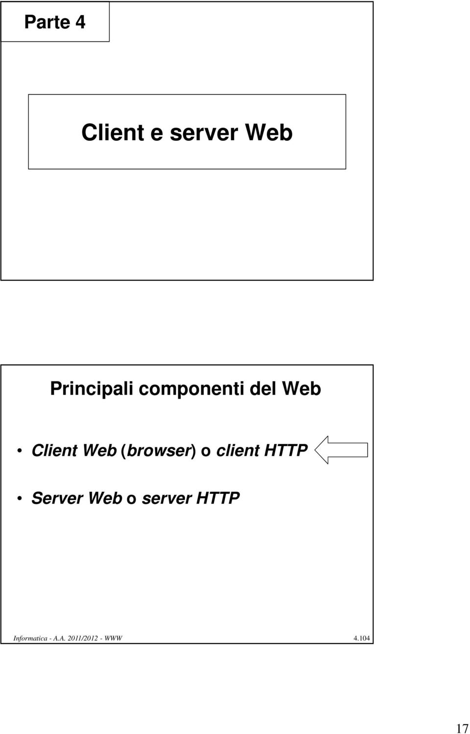 o client HTTP Server Web o server HTTP