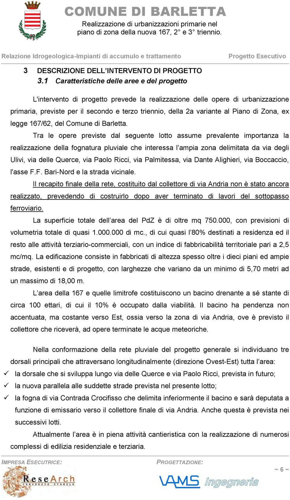 Piano di Zona, ex legge 167/62, del Comune di Barletta.