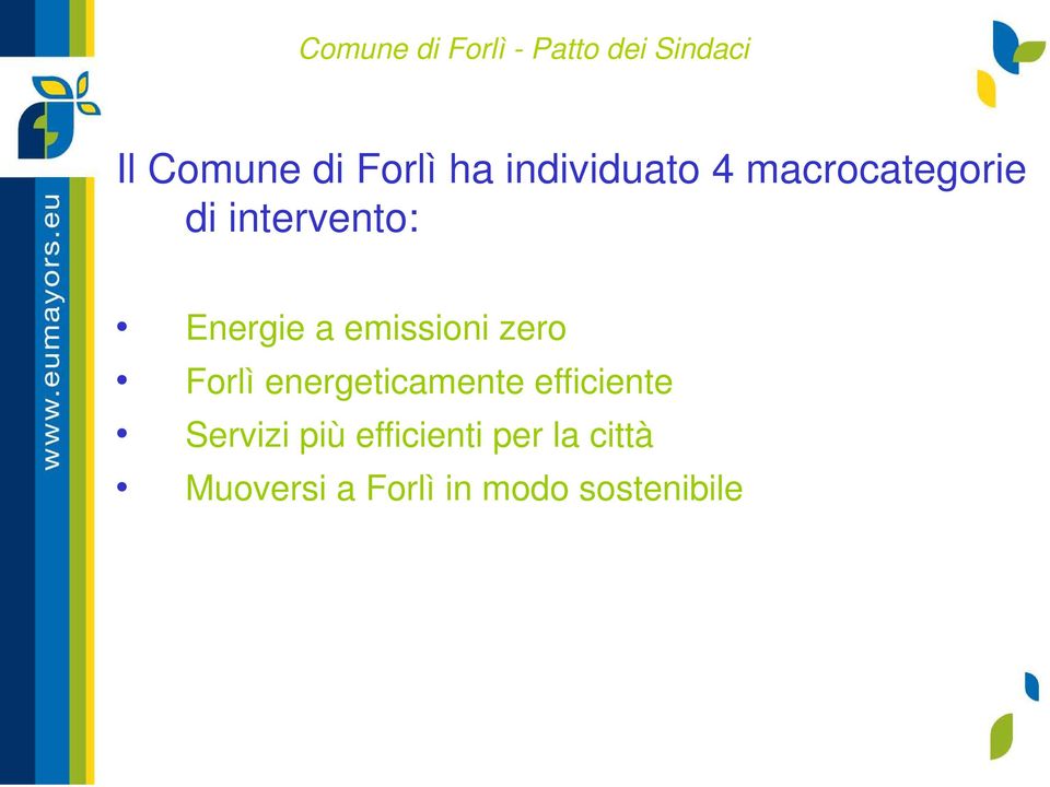 emissioni zero Forlì energeticamente efficiente
