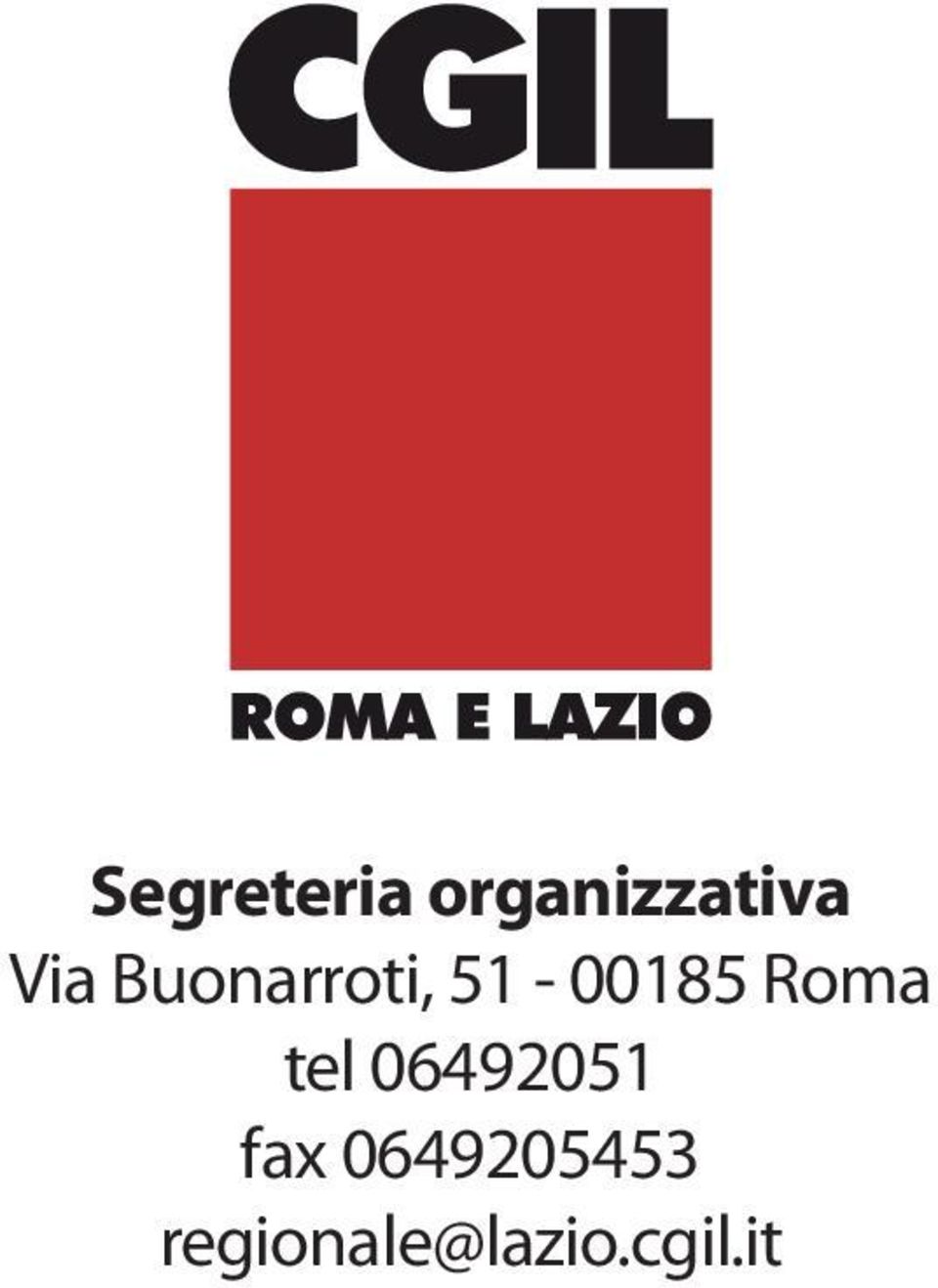 Roma tel 06492051 fax