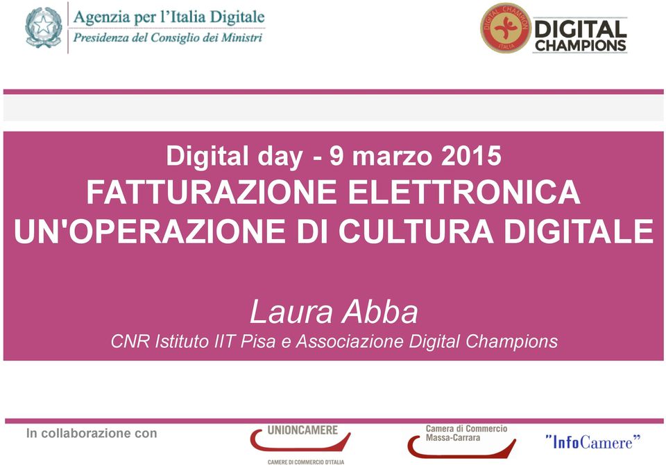 UN'OPERAZIONE DI CULTURA DIGITALE