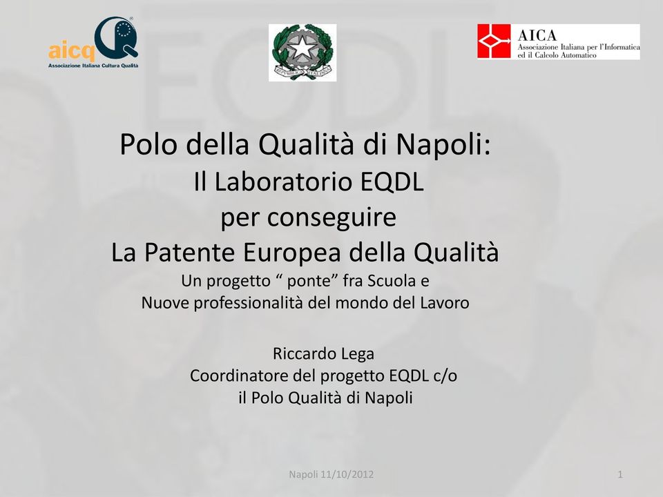 professionalità del mondo del Lavoro Riccardo Lega