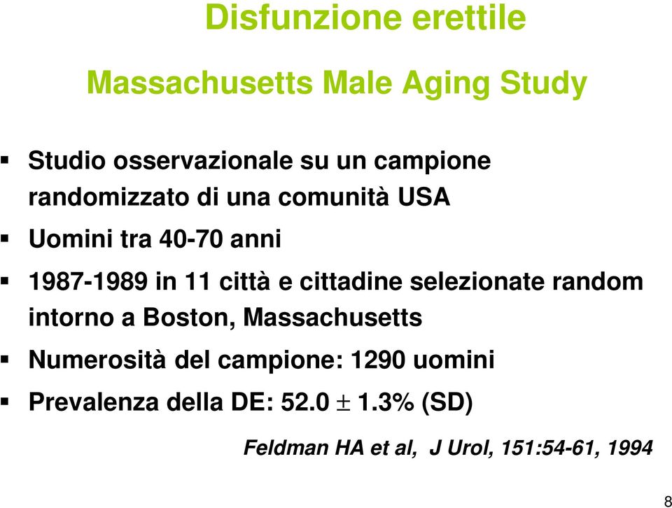 e cittadine selezionate random intorno a Boston, Massachusetts Numerosità del