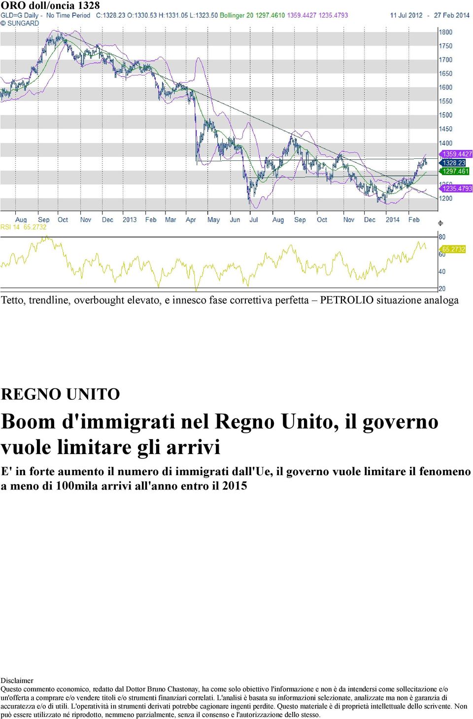 Dottor Bruno Chastonay, ha come solo obiettivo l'informazione e non è da intendersi come sollecitazione e/o un'offerta a comprare e/o vendere titoli e/o strumenti finanziari correlati.